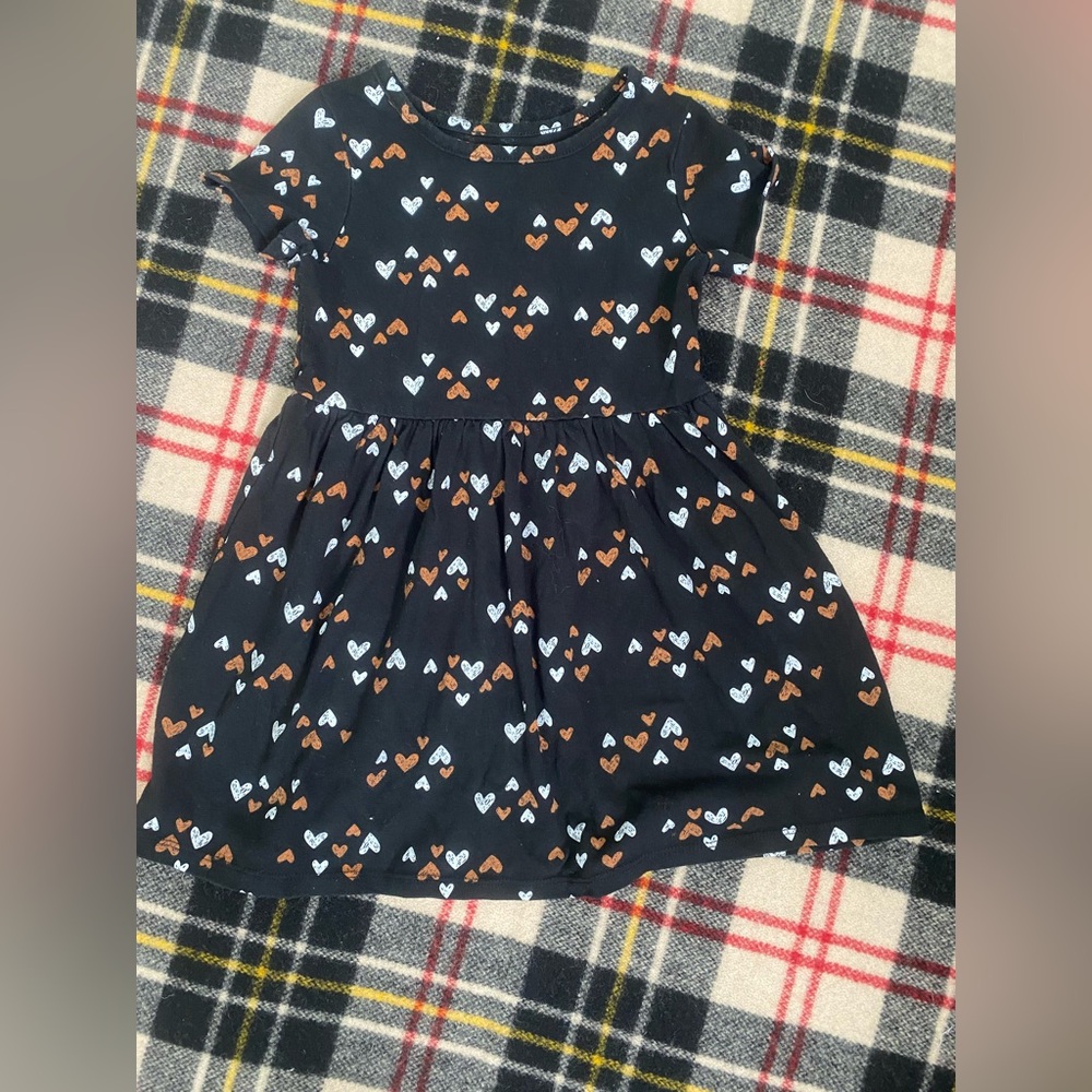 4T Cat & Jack Pink Floral & Hearts Kids Casual Dress Bundle - Picture 14 of 15